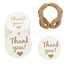 100Pcs Round Paper Thank You Hanging Gift Tags HULI-PW0002-144A-1