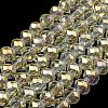 Electroplate Transparent Glass Beads Strands EGLA-A034-T4mm-T16-2