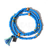 Glass Seed Beads Wrap Bracelets for Women PW-WGF01E4-10-1