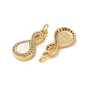 Brass Micro Pave Cubic Zirconia Pendants KK-B083-01G-2