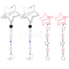 2Pcs 2 Styles Star Iron & Plastic Snap Hair Clips PHAR-CP0001-29-1