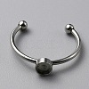 304 Stainless Steel Cuff Ring Components FIND-WH0129-74A-P-1