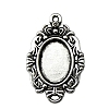 Tibetan Style Alloy Pendant Cabochon Settings PW-WG58EB0-02-2