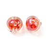UV Plating Rainbow Iridescent Acrylic Beads OACR-A014-02H-2