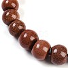 Synthetic Goldstone Rondelle Graduated Beaded Necklaces for Women Men NJEW-K388-02H-2