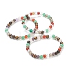 Natural Mixed Wealth Stone Beaded Stretch Bracelets BJEW-D446-B-39-7