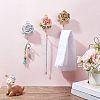  3Pcs 3 Colors Resin Rose Hook Hangers AJEW-NB0003-71-6