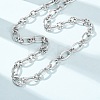 8MM 304 Stainless Textured Oval Link Chain Necklaces SA-CBA725A-26P-1