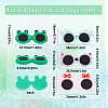 SUNNYCLUE 40Pcs 4 Styles Opaque Resin Glasses Cabochons CRES-SC0002-59-2