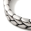 304 Stainless Steel Leaf Link Chain Bracelets for Women Men BJEW-Q341-04AS-2