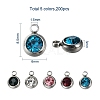 20Pcs 303 Stainless Steel Rhinestone Charms STAS-YW0001-17-4