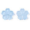 Transparent Spray Painted Glass Beads GLAA-R215-04-A04-2