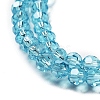 Electroplate Transparent Glass Beads Strands EGLA-A035-T4mm-A08-3