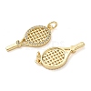 Brass Micro Pave Cubic Zirconia Pendants KK-D502-23A-G-2