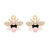 Alloy Rhinestone and Enamel Pendants PALLOY-T092-41G-02-1