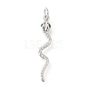 Brass Micro Pave Cubic Zirconia Pendants KK-V007-007P-02-1-1
