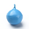 Baking Paint Brass Bell Pendants KK-WH0044-35F-2