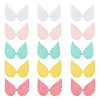 AHADEMAKER 50Pcs 5 Colors Cloth Embossed Wing Ornament Accessories FIND-GA0002-54-1