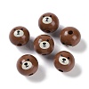 Animal Themes Printed Wood European Beads WOOD-M013-01C-1