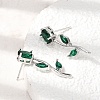 Brass Micro Pave Cubic Zirconia Stud Earrings KK-CBA8324-20P-02-2