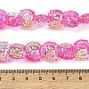 Electroplate Baking Paint Transparent Glass Beads Strands GL-CBA17FF-01J-4