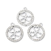 Rack Plating Alloy Crystal Rhinestone Pendants RB-L036-VF867-1-3