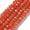 Baking Paint Imitation Jade Glass Bead Strands LS-DGLA-A034-J6MM-A12-1