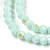 Opaque Solid Color Electroplate Glass Beads Strands X-EGLA-A039-P2mm-L20-2