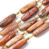 Natural Fire Crackle Agate Beads Strands G-P605-E01-01-2