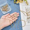 8Pcs Half Finished Brass Round Beaded Bracelets AJEW-NB0003-64-3