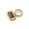 Ion Plating(IP) 304 Stainless Steel with Rhinestone Charms STAS-G351-11G-01-2