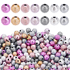 490Pcs 7 Style Spray Painted Acrylic Beads ACRP-PH0001-09-1