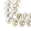 Electroplate Baking Paint Transparent Glass Beads Strands GL-N005-02A-C15-3
