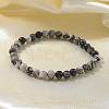 Natural Netstone Bead Stretch Bracelets BJEW-K212-A-021-5