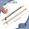 4Pcs 4 Colors Plastic Pearl Beaded & PU Leather Chain Mobile Straps FIND-AN0001-13-2