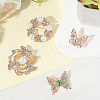 4Pcs 4 Styles Alloy Rhinestone Brooches for Clothes JEWB-CN0001-05-3