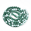 Transparent Baking Paint Glass Beads Strands DGLA-N009-8mm-06-3