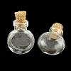 Flat Round Glass Bottle for Bead Containers X1-AJEW-R045-07-2