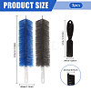 2Pcs 2 Colors Plastic & Nylon Brushes TOOL-CA0001-35-2