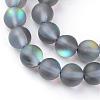 Synthetic Moonstone Beads Strands G-R375-8mm-A03-1