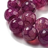 Faceted Natural Dragon Veins Agate Beads Strands X-G-F447-12mm-L02-4