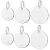 Beebeecraft 6Pcs 3 Size 925 Sterling Silver Pendants STER-BBC0005-38S-1