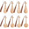 8Pcs 8 Style Ancient Style Bamboo Bookmarks AJEW-GO0001-48-1