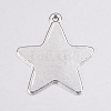 Tibetan Style Alloy Stamping Blank Tag Pendants X-EA085Y-NF-2