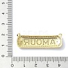 Rack Plating Brass Micro Pave Clear Cubic Zirconia Rectangle Links KK-M282-20G-3