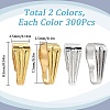 600Pcs 2 Colors Brass Snap on Bails KK-SP0002-24-2