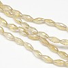 Electroplate Crystal Glass Rice Beads Strands EGLA-F042-A08-2