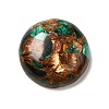 Assembled Synthetic Bronzite and Malachite Cabochons G-I339-08A-2