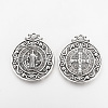 Tibetan Style Alloy Pendants TIBEP-Q078-01AS-RS-1