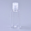 30ml Transparent PET Plastic Refillable Flip Top Cap Bottles X-AJEW-WH0105-90-1